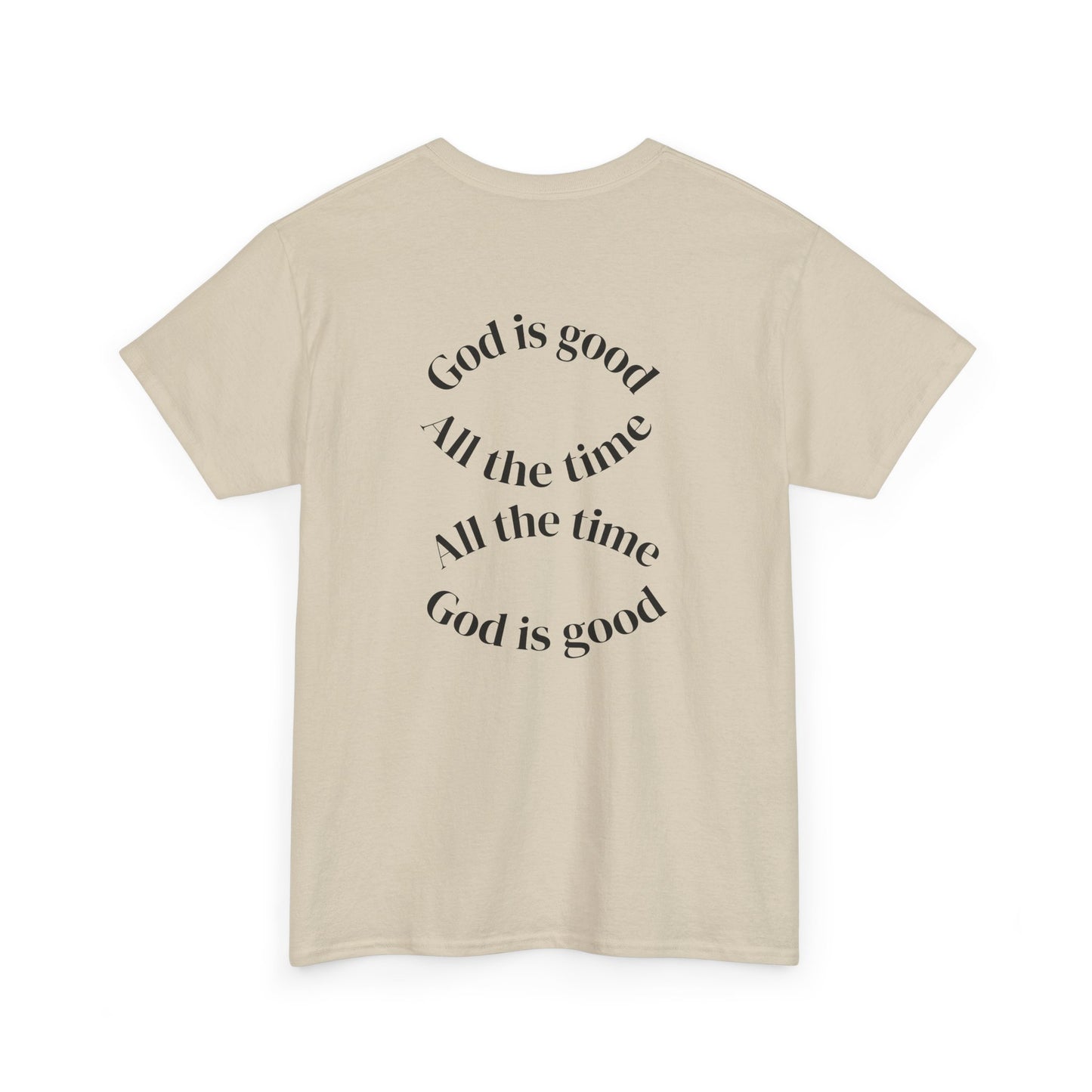 Inspirational Unisex Heavy Cotton Tee - "God is Good" Design