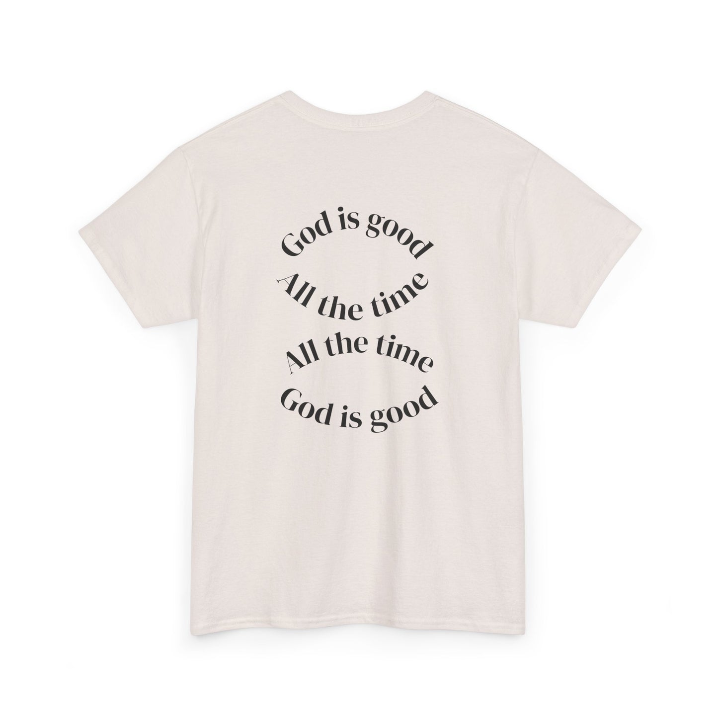 Inspirational Unisex Heavy Cotton Tee - "God is Good" Design