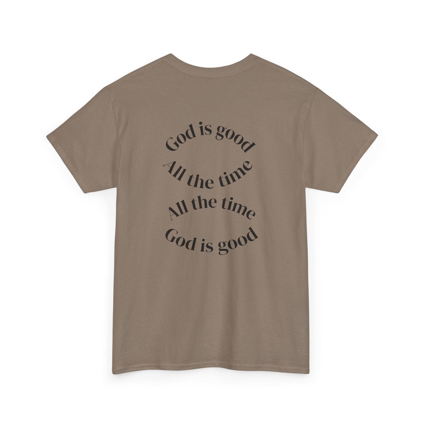 Inspirational Unisex Heavy Cotton Tee - "God is Good" Design