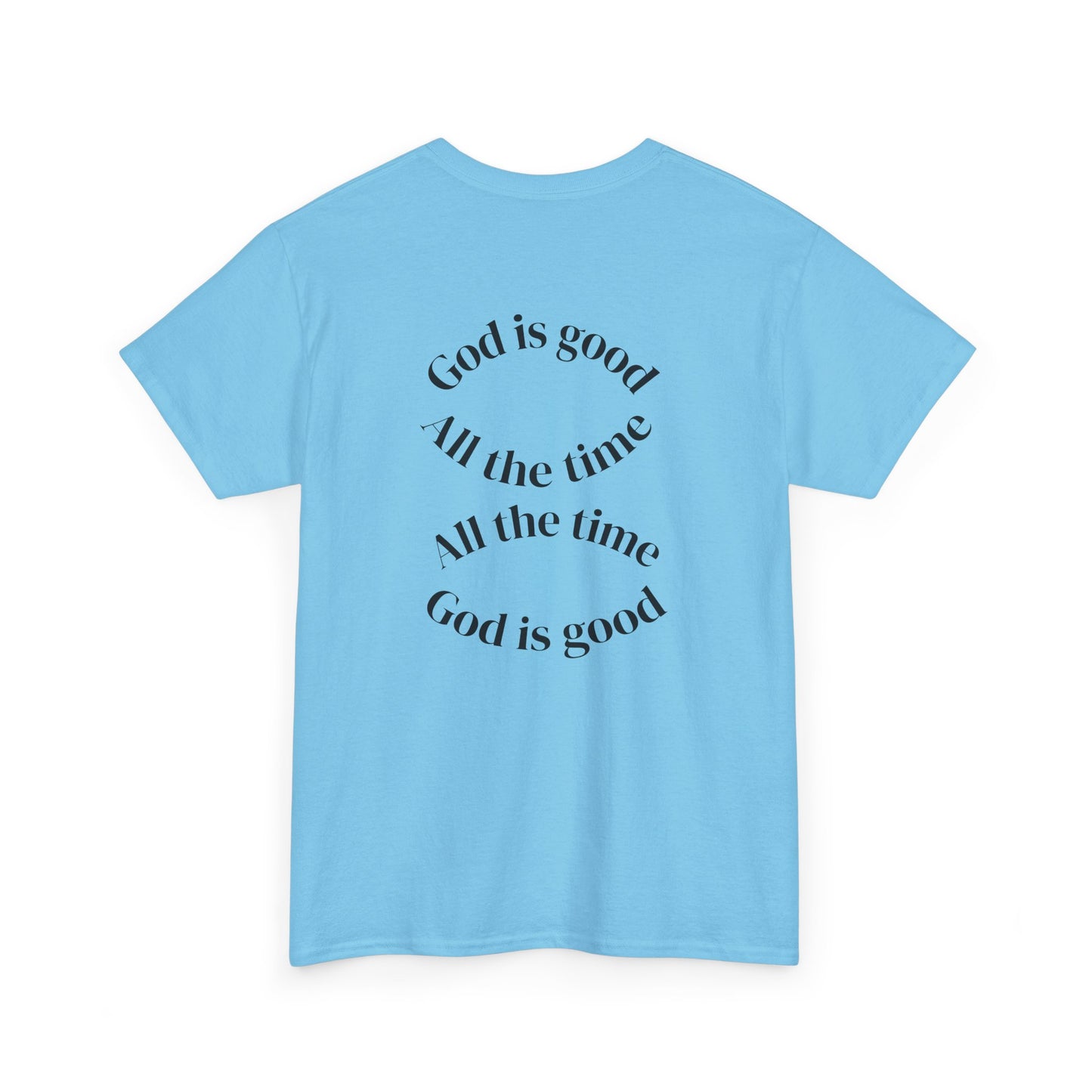 Inspirational Unisex Heavy Cotton Tee - "God is Good" Design
