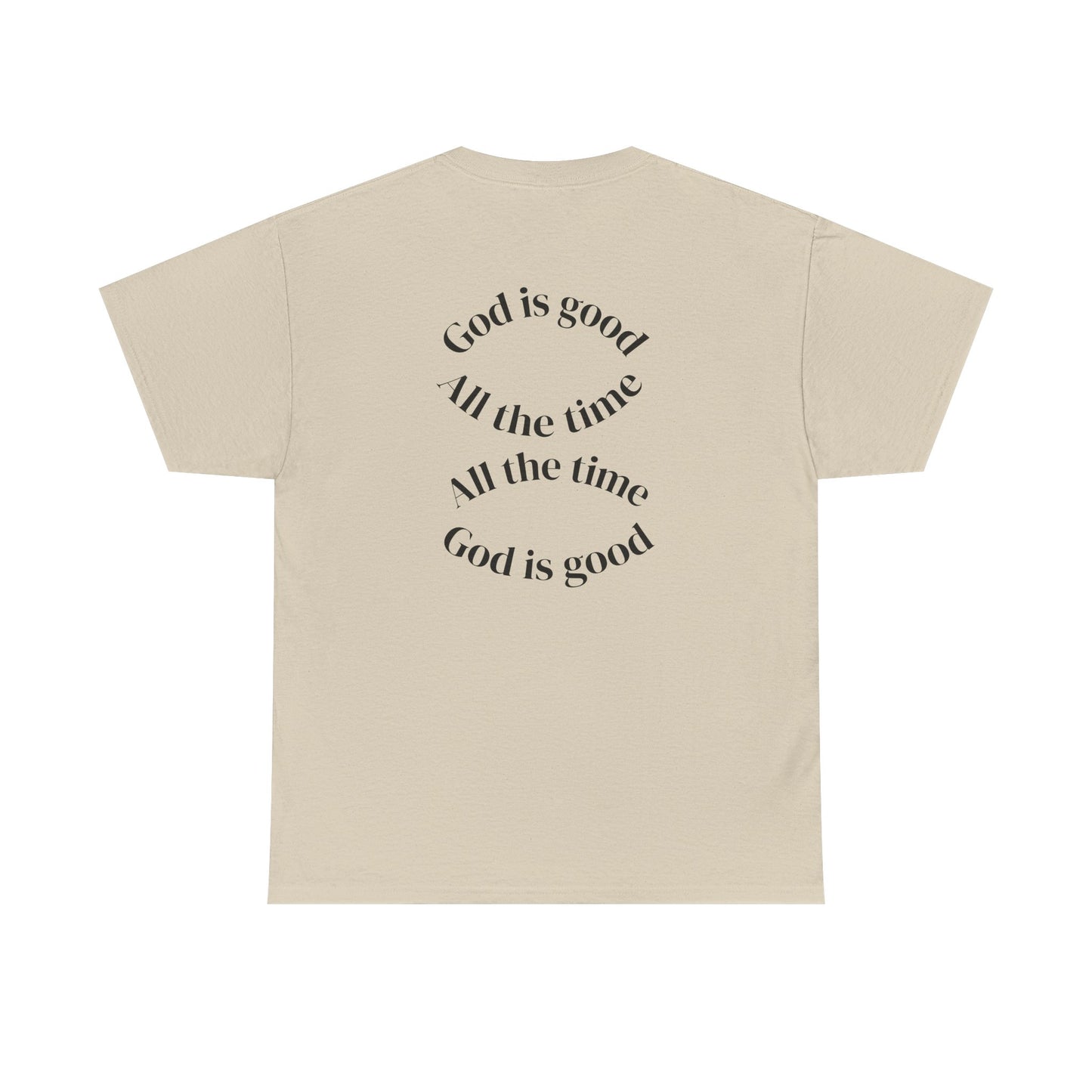 Inspirational Unisex Heavy Cotton Tee - "God is Good" Design