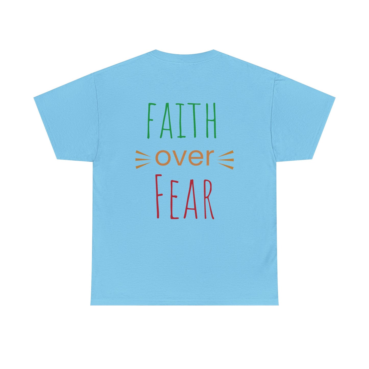 Faith Over Fear Unisex Heavy Cotton Tee - Inspirational Tree Design