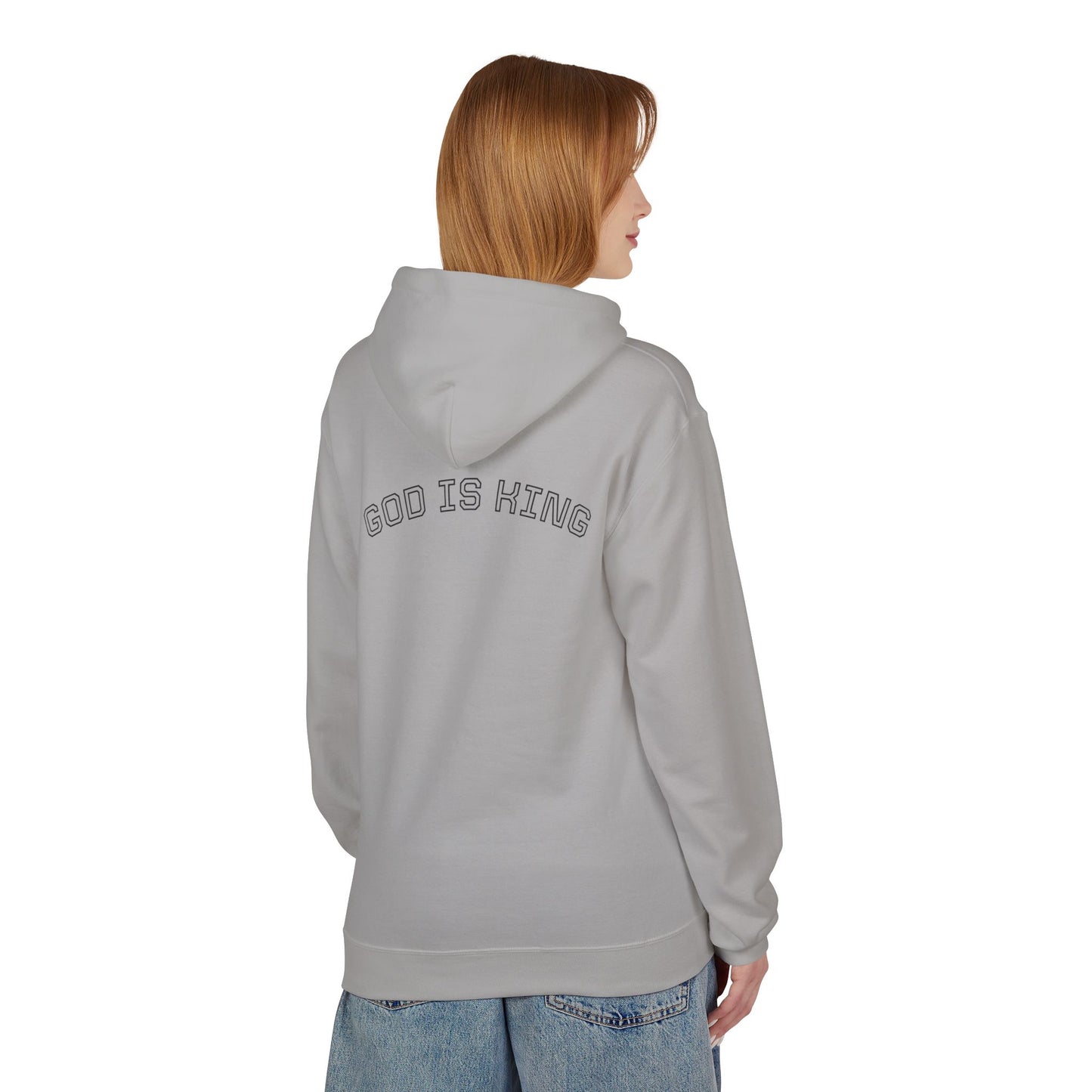 God is King Hoodie - Unisex Midweight Fleece, Inspirational Gift for Faith, Church Events, Casual Wear, Cozy Layering