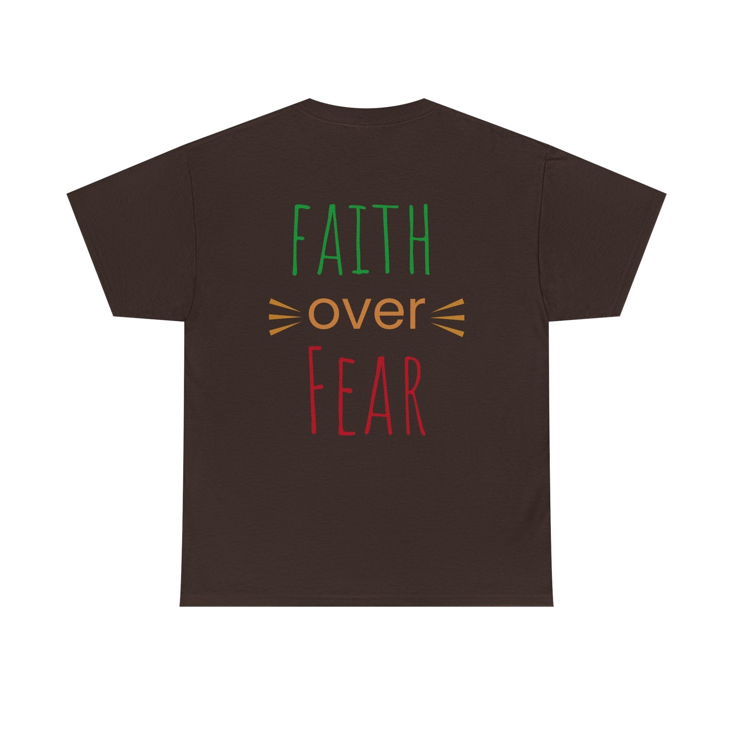Faith Over Fear Unisex Heavy Cotton Tee - Inspirational Tree Design