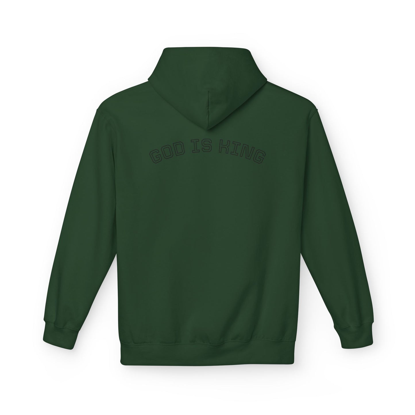God is King Hoodie - Unisex Midweight Fleece, Inspirational Gift for Faith, Church Events, Casual Wear, Cozy Layering