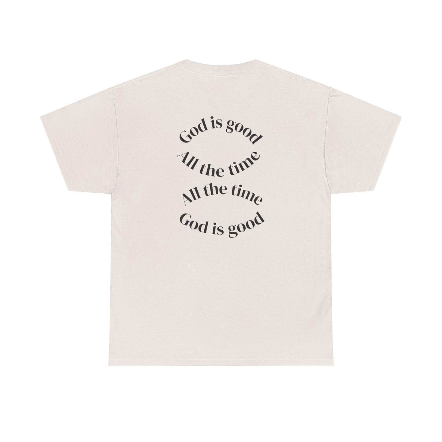 Inspirational Unisex Heavy Cotton Tee - "God is Good" Design