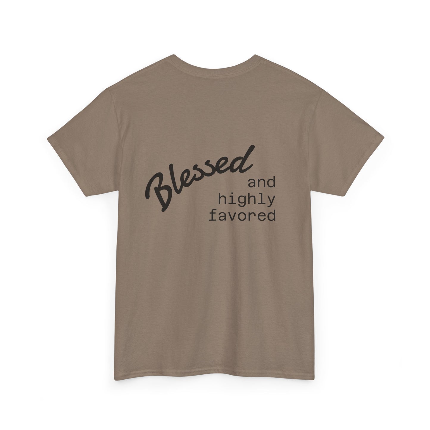 Blessed and Highly Favored Unisex Tee, Comfort Cotton T-Shirt, Gift for Him/Her, Faith-Inspired Apparel, Everyday Wear, Casual Style