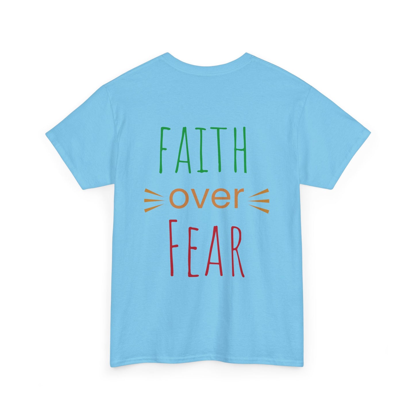 Faith Over Fear Unisex Heavy Cotton Tee - Inspirational Tree Design