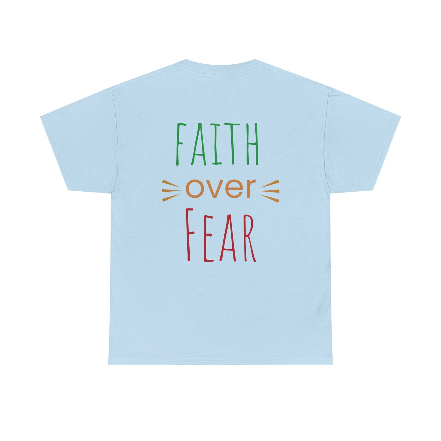 Faith Over Fear Unisex Heavy Cotton Tee - Inspirational Tree Design
