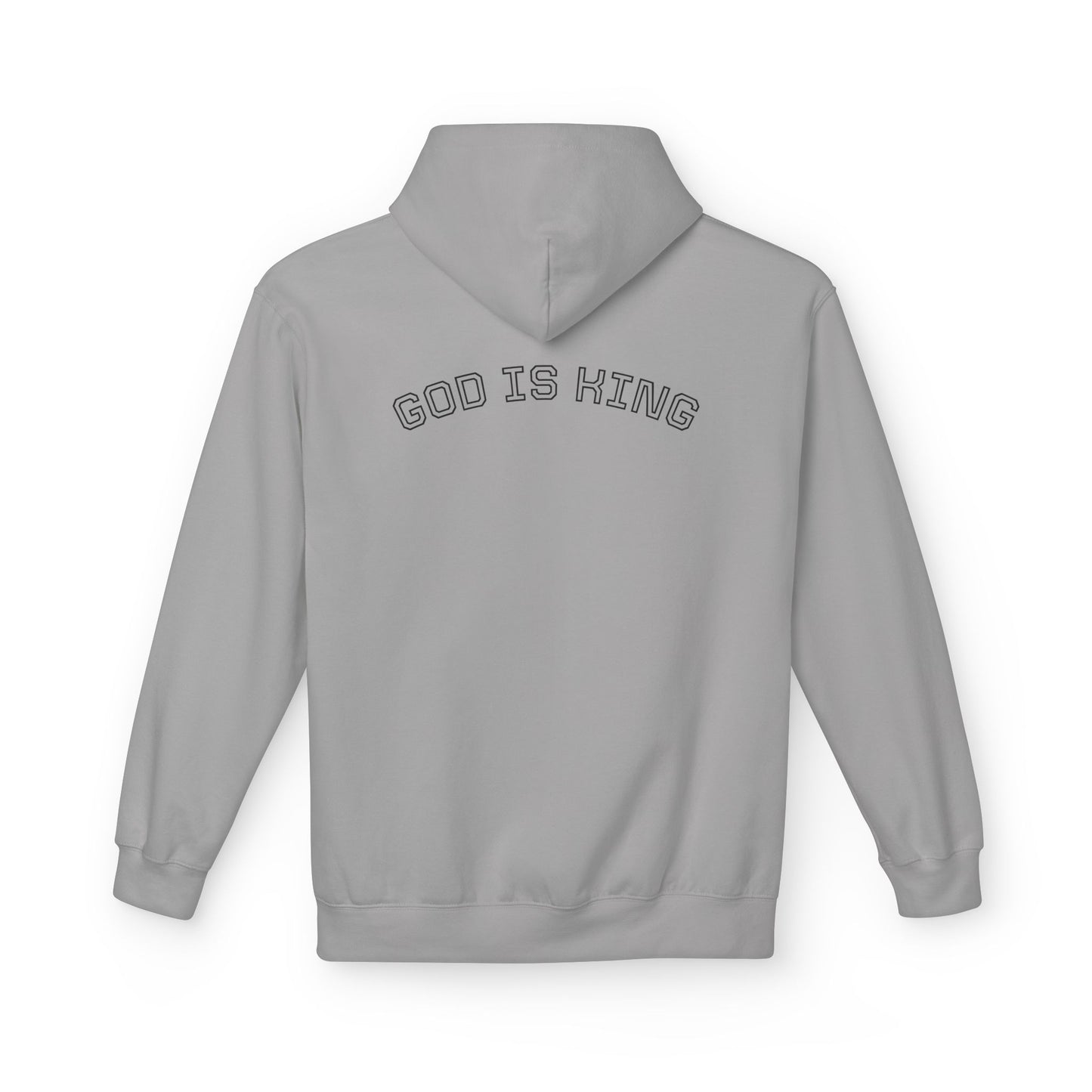 God is King Hoodie - Unisex Midweight Fleece, Inspirational Gift for Faith, Church Events, Casual Wear, Cozy Layering