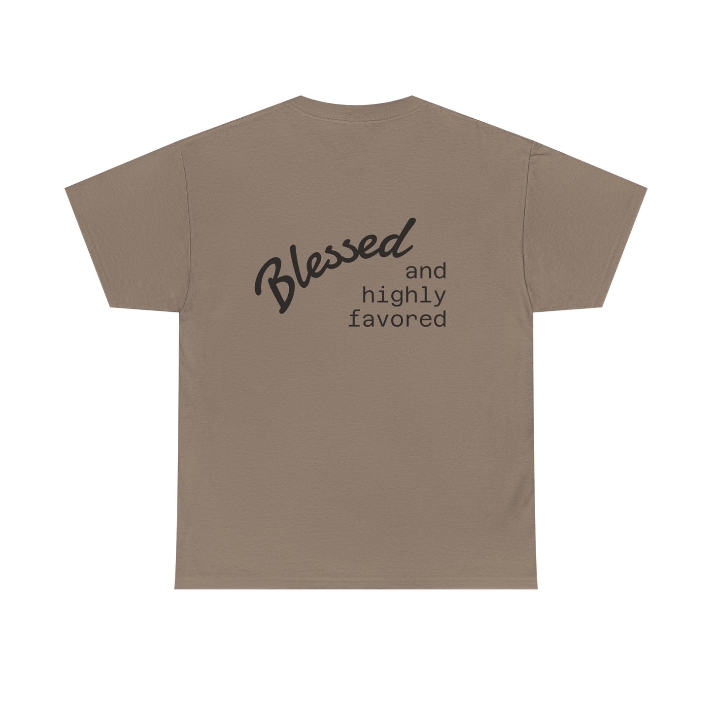 Blessed and Highly Favored Unisex Tee, Comfort Cotton T-Shirt, Gift for Him/Her, Faith-Inspired Apparel, Everyday Wear, Casual Style