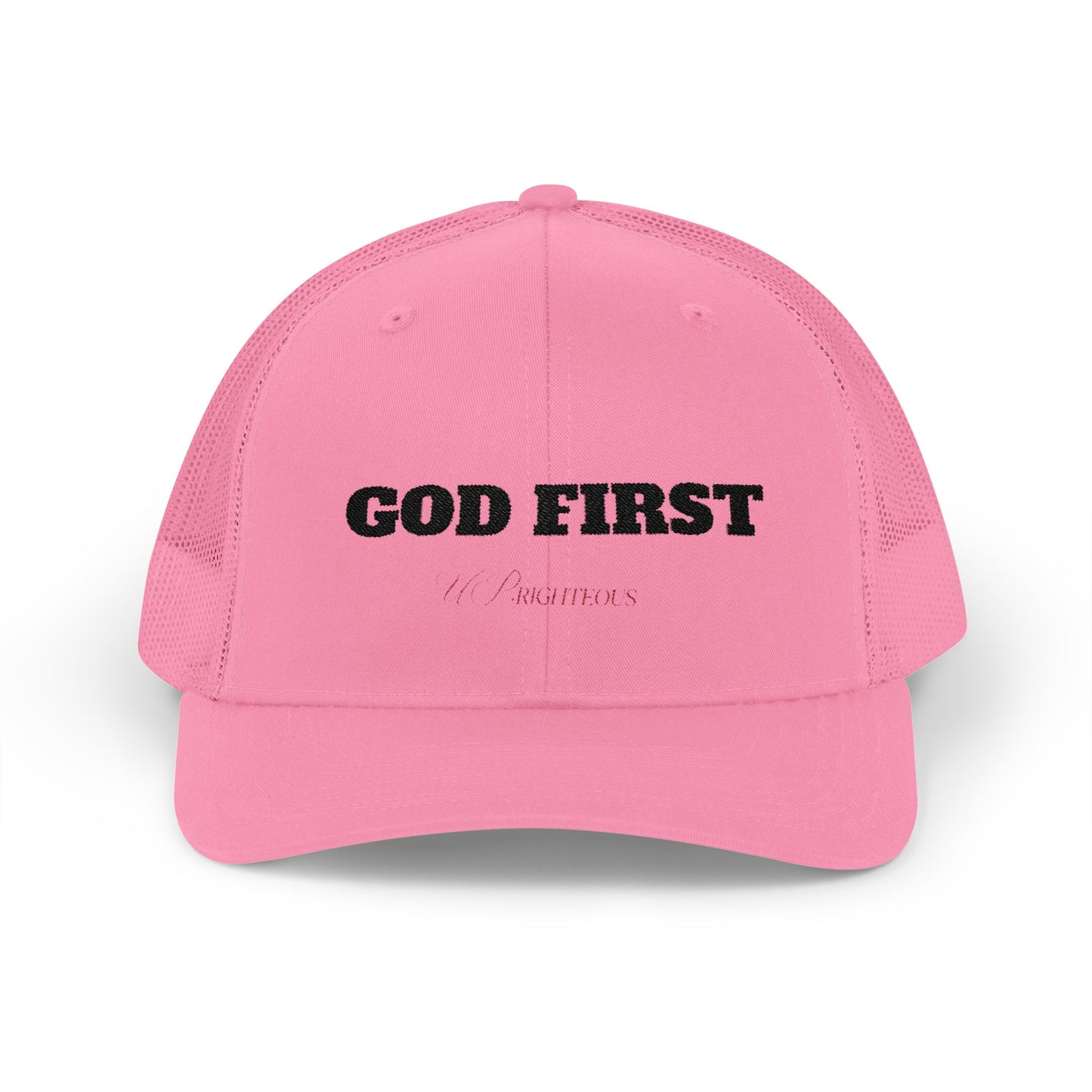 Faith-Inspired Snapback Trucker Cap - God First Hat, Adjustable Cap for Church Events, Casual Wear, Gift for Believers, Religious Fashion